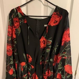 Rose Romper (Black)
